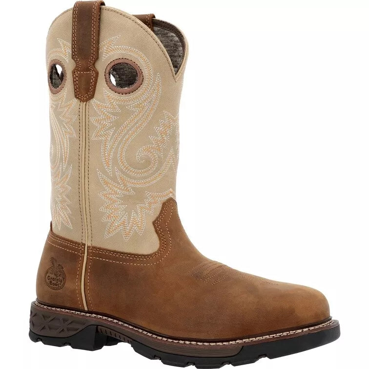 Vintage - style men's western boots with a square toe and spur ledgeGeorgia Boot Carbo-Tec FLX 11" Alloy Toe Pull-On Work Boot GB00670 Vintage - style men's western boots with a square toe and spur ledgeGeorgia Boot Carbo-Tec FLX 11" Alloy Toe Pull-On Work Boot GB00670