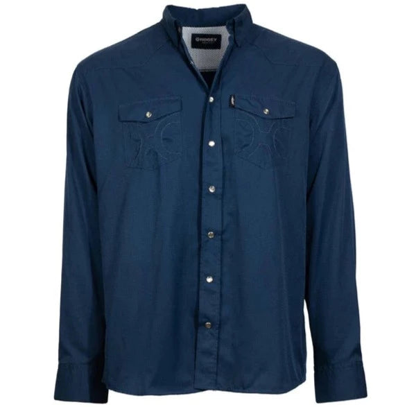Alligator - embossed men's western boots for a bold statementHooey Men's Sol Navy Long Sleeve Western Snap Shirt Alligator - embossed men's western boots for a bold statementHooey Men's Sol Navy Long Sleeve Western Snap Shirt