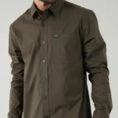 Men's western boots with a high - heeled design and a pointed toeKimes Ranch Men's Linville Long Sleeve Dark Army Button Down Shirt Men's western boots with a high - heeled design and a pointed toeKimes Ranch Men's Linville Long Sleeve Dark Army Button Down Shirt