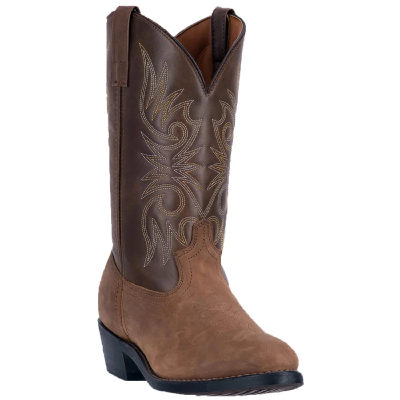 Men's western boots with a suede shaft and a leather soleLaredo Men's Paris Tan Leather Boot 4242 Men's western boots with a suede shaft and a leather soleLaredo Men's Paris Tan Leather Boot 4242