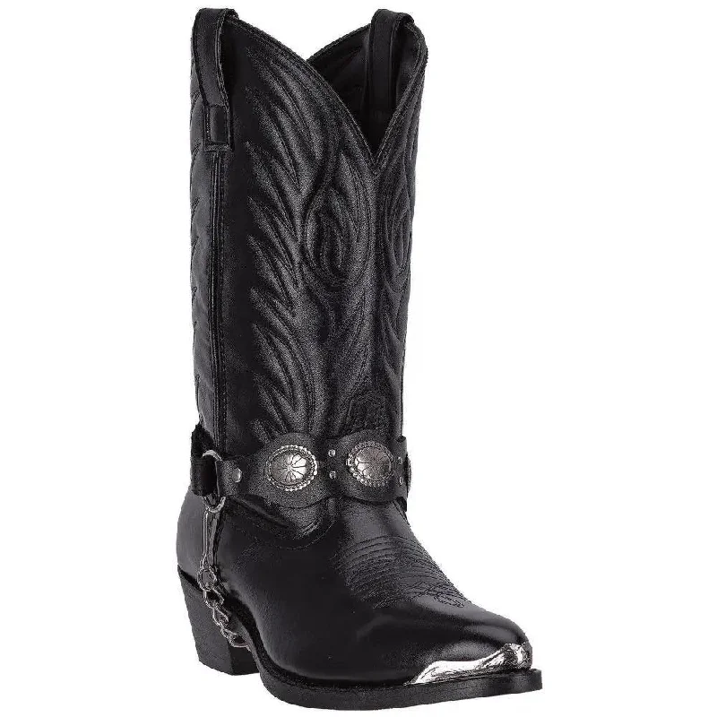 Men's western boots with a high - quality leather upper and a suede liningLaredo Men's Black Tallahassee Narrow Snip Toe Leather Boot 6770 Men's western boots with a high - quality leather upper and a suede liningLaredo Men's Black Tallahassee Narrow Snip Toe Leather Boot 6770