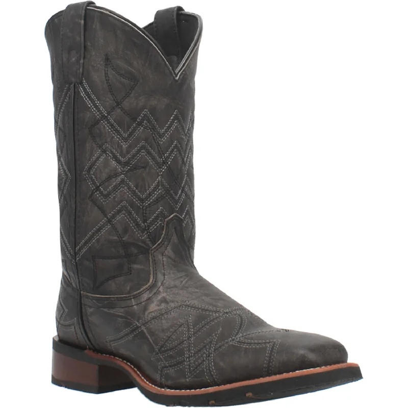 Men's western boots with a high - heeled design and a pointed toeLaredo Men's Axel Black Leather Boot 7927 Men's western boots with a high - heeled design and a pointed toeLaredo Men's Axel Black Leather Boot 7927