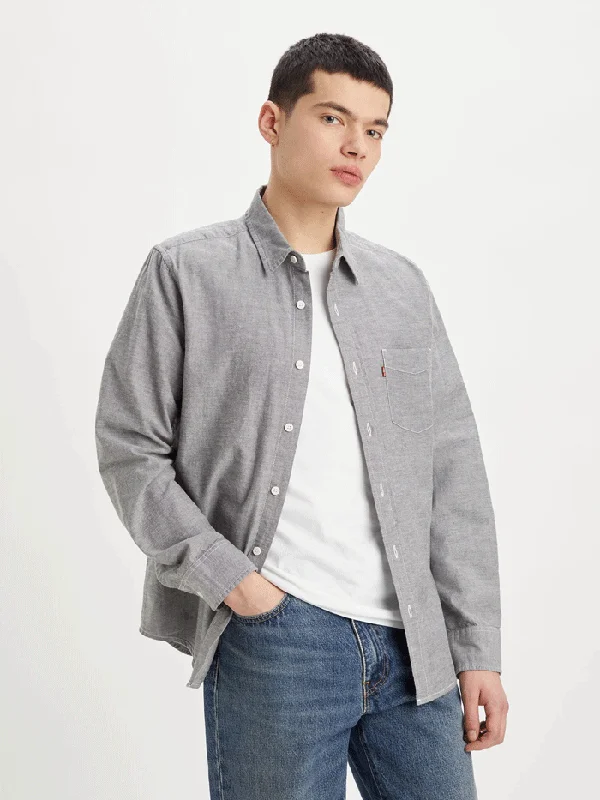 Men's western boots with a scalloped edge and a pull - on strapLevis 857480196 Mens Classic 1 Pocket Standard Shirt Raven Grey Men's western boots with a scalloped edge and a pull - on strapLevis 857480196 Mens Classic 1 Pocket Standard Shirt Raven Grey