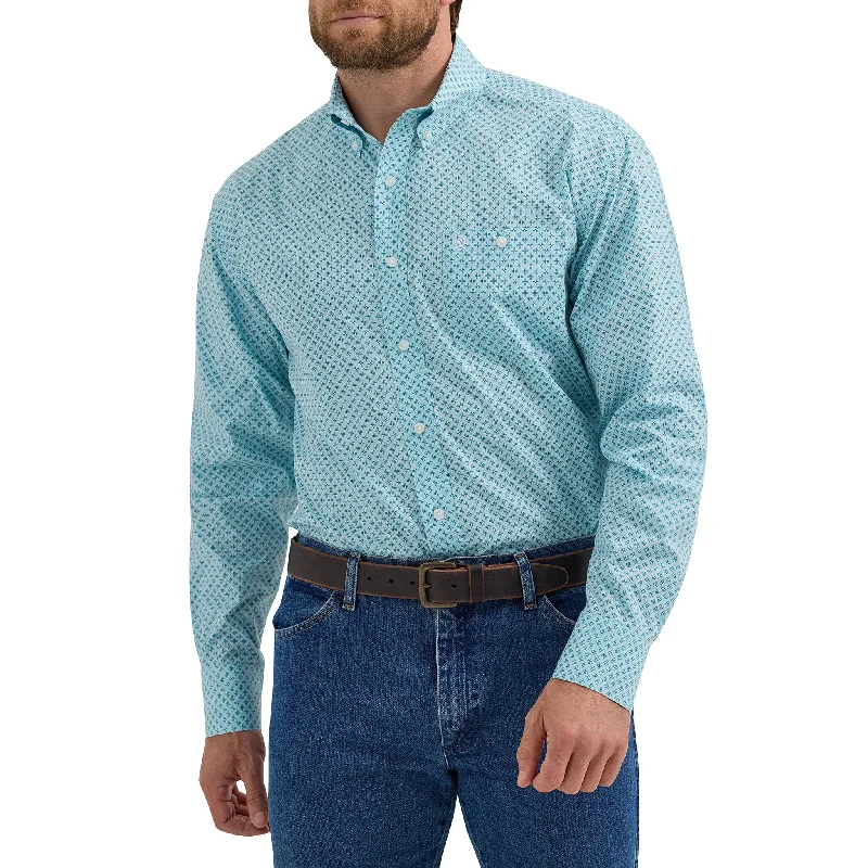 Alligator - embossed men's western boots for a bold statementWrangler Men's Light Blue Geometric Print Shirt Alligator - embossed men's western boots for a bold statementWrangler Men's Light Blue Geometric Print Shirt