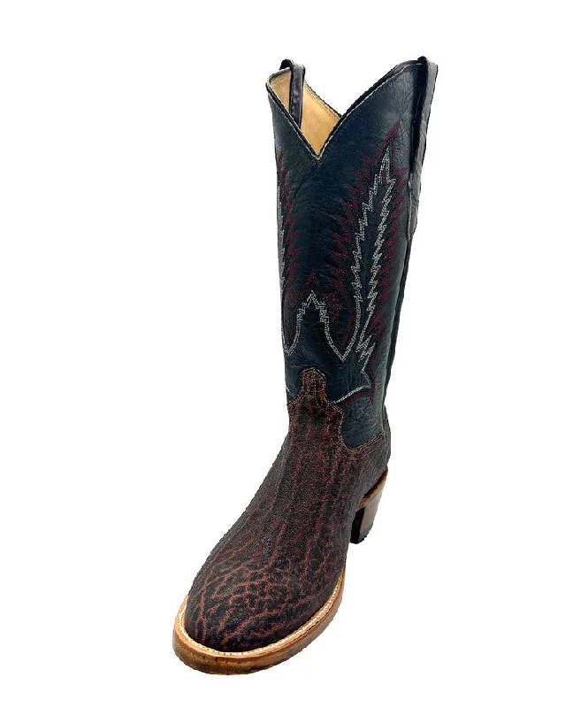 Vintage - style men's western boots with a square toe and spur ledgeCowtown Men's Rust Elephant Boot Vintage - style men's western boots with a square toe and spur ledgeCowtown Men's Rust Elephant Boot