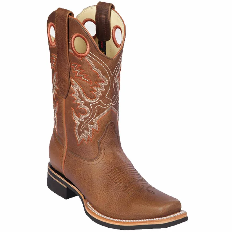 Men's western boots with a decorative inlay on the toe and heelMen's Los Altos Genuine Leather Rodeo Square Toe Boots 8139951 Men's western boots with a decorative inlay on the toe and heelMen's Los Altos Genuine Leather Rodeo Square Toe Boots 8139951