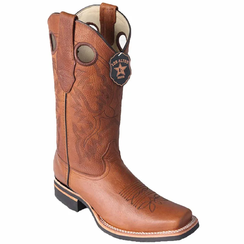 Men's western boots with a suede shaft and a leather soleMen's Los Altos Genuine Leather Rodeo Square Toe Boots 813E2751 Men's western boots with a suede shaft and a leather soleMen's Los Altos Genuine Leather Rodeo Square Toe Boots 813E2751