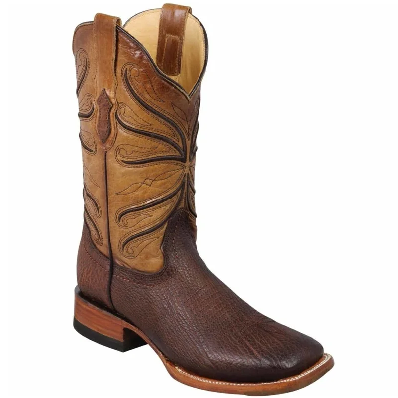 Men's western boots with a decorative inlay on the toe and heelMen's Quincy Wide Square Toe Boot Q8223150 Men's western boots with a decorative inlay on the toe and heelMen's Quincy Wide Square Toe Boot Q8223150
