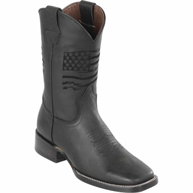 Men's western boots with a tooled leather design on the shaftMen's Quincy Wide Square Toe Boot Q822A8305 Men's western boots with a tooled leather design on the shaftMen's Quincy Wide Square Toe Boot Q822A8305