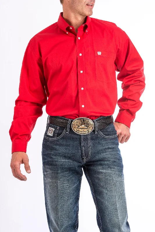 Men's western boots with a distressed leather finish for a rugged lookCinch Red Classic Fit Men's Shirt Men's western boots with a distressed leather finish for a rugged lookCinch Red Classic Fit Men's Shirt