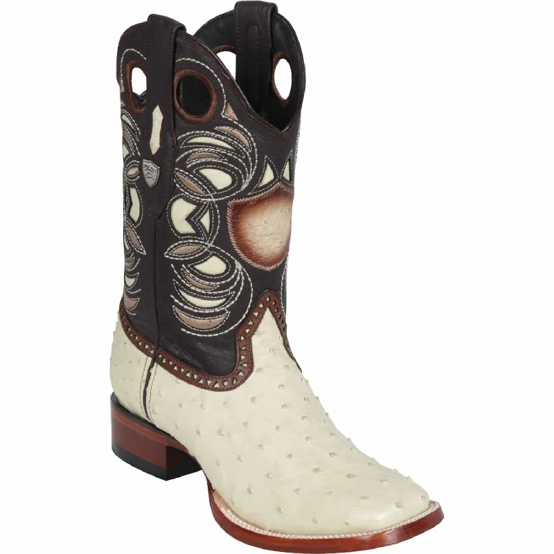 Men's western boots with a distressed leather finish for a rugged lookMen's Wild West Ostrich Skin Ranch Toe Boot 28240304 Men's western boots with a distressed leather finish for a rugged lookMen's Wild West Ostrich Skin Ranch Toe Boot 28240304