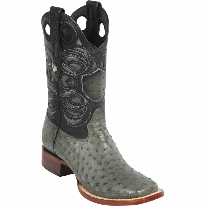 Men's western boots with a concho - studded strap and a pointed toeMen's Wild West Ostrich Skin Ranch Toe Boot 28240309 Men's western boots with a concho - studded strap and a pointed toeMen's Wild West Ostrich Skin Ranch Toe Boot 28240309