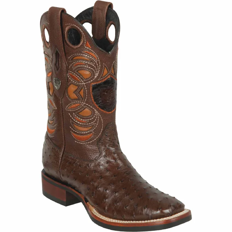 Men's western boots with a traditional western boot silhouette and a polished shineMen's Wild West Ostrich Skin Ranch Toe Boot 28250307 Men's western boots with a traditional western boot silhouette and a polished shineMen's Wild West Ostrich Skin Ranch Toe Boot 28250307