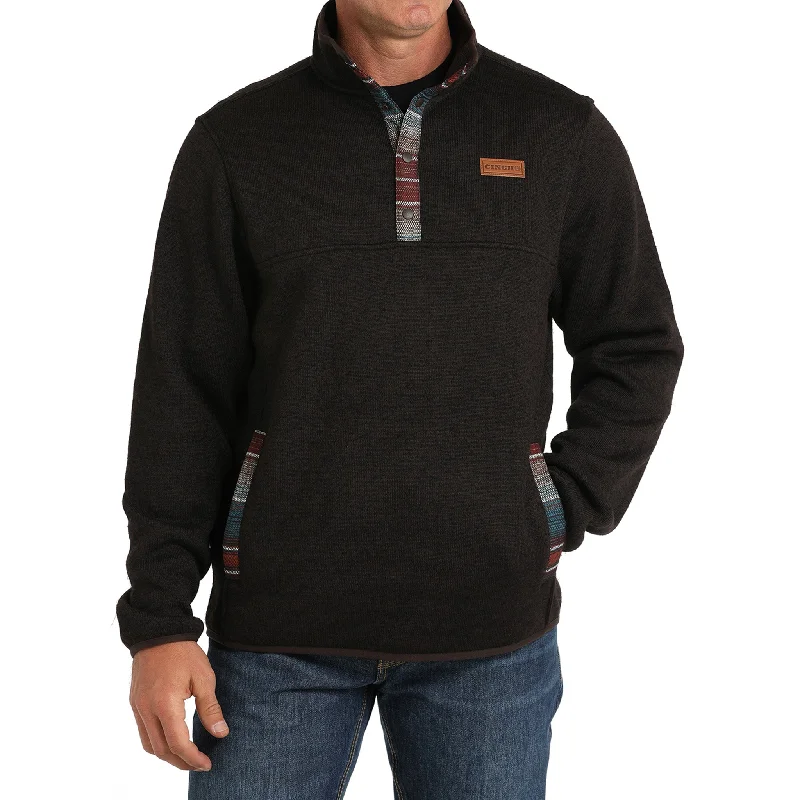Men's western boots with a leather - wrapped heel and a smooth finishCinch Men's 1/4 Snap Knit Pullover Men's western boots with a leather - wrapped heel and a smooth finishCinch Men's 1/4 Snap Knit Pullover