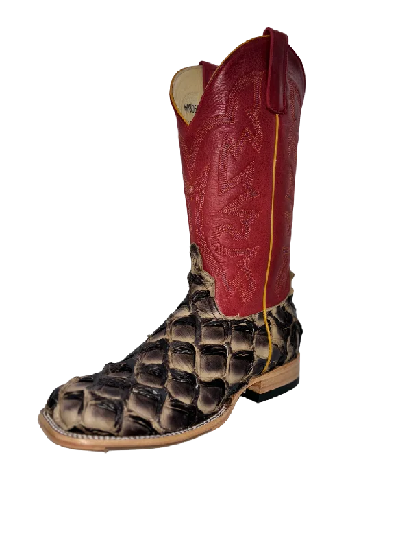 Men's western boots with a traditional western boot silhouette and a polished shineHorsepower Top Hand Men's Petrified Oak Big Bass Men's western boots with a traditional western boot silhouette and a polished shineHorsepower Top Hand Men's Petrified Oak Big Bass