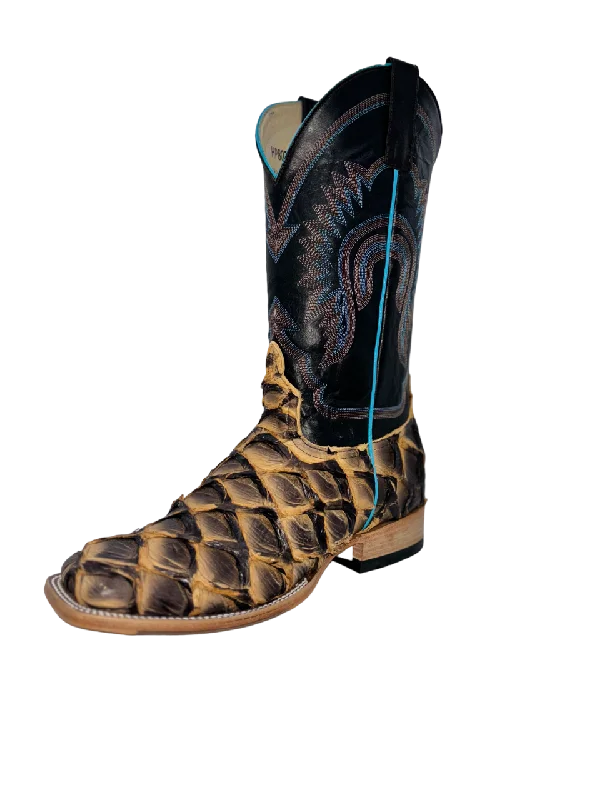 Men's western boots with a suede shaft and a leather soleHorsepower Top Hand Men's Toast Big Bass Men's western boots with a suede shaft and a leather soleHorsepower Top Hand Men's Toast Big Bass