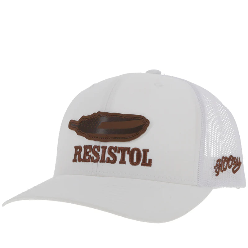 Men's western boots in a rich brown or black leatherHooey Resistol Feather Patch Cap Men's western boots in a rich brown or black leatherHooey Resistol Feather Patch Cap
