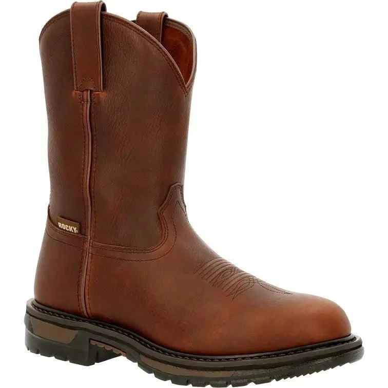 Men's western boots with a scalloped edge and a pull - on strapRocky Men's Original Ride FLX Unlined Western Boot RKW0349 Men's western boots with a scalloped edge and a pull - on strapRocky Men's Original Ride FLX Unlined Western Boot RKW0349