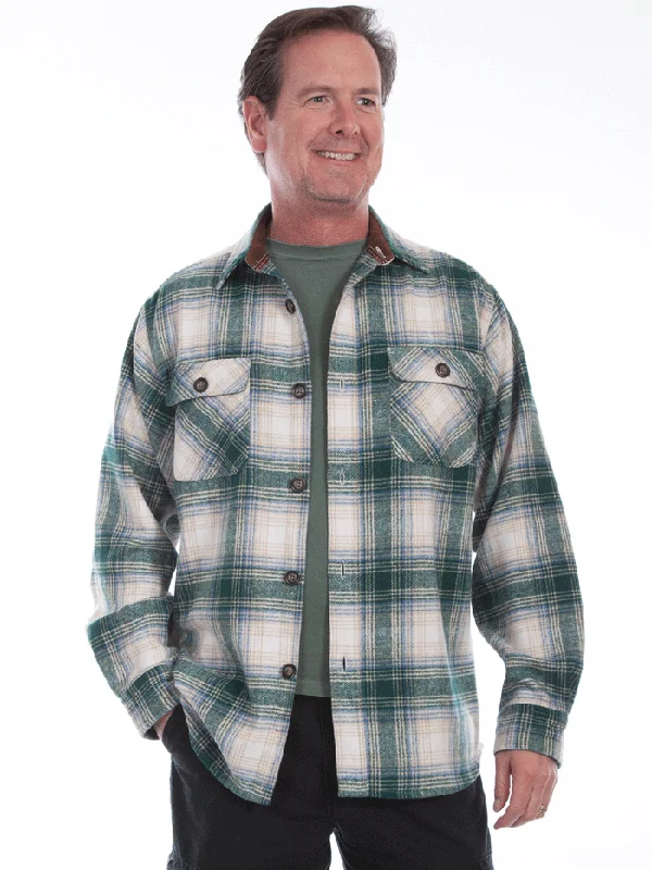 Men's western boots with a suede shaft and a leather soleScully 5279-GWH Mens Brawny Flannel Plaid Shirt Green White Men's western boots with a suede shaft and a leather soleScully 5279-GWH Mens Brawny Flannel Plaid Shirt Green White