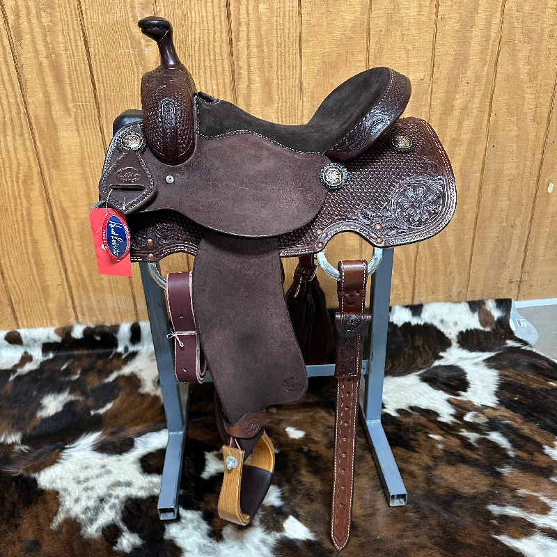Men's western boots with a high - quality leather upper and a suede liningHR Signature 14 inch All Around Saddle Men's western boots with a high - quality leather upper and a suede liningHR Signature 14 inch All Around Saddle