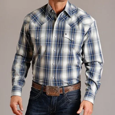 Men's western boots with a rubber sole for traction on various surfacesStetson Men's Crystal Plaid Long Sleeve Western Snap Shirt Men's western boots with a rubber sole for traction on various surfacesStetson Men's Crystal Plaid Long Sleeve Western Snap Shirt