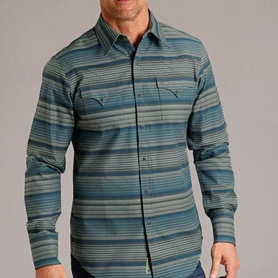 Men's western boots with a traditional western boot silhouette and a polished shineStetson Men's Rugged Serape Stripe Western Snap Shirt Men's western boots with a traditional western boot silhouette and a polished shineStetson Men's Rugged Serape Stripe Western Snap Shirt