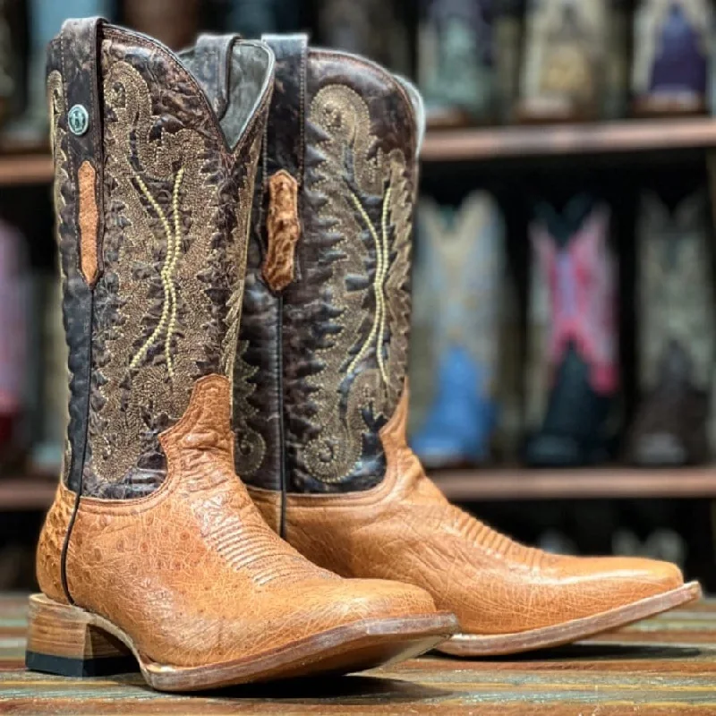 Men's western boots with a leather lining and a padded insoleTanner Mark Men's Genuine Smooth Ostrich Square Toe Boots TMX200499 Men's western boots with a leather lining and a padded insoleTanner Mark Men's Genuine Smooth Ostrich Square Toe Boots TMX200499