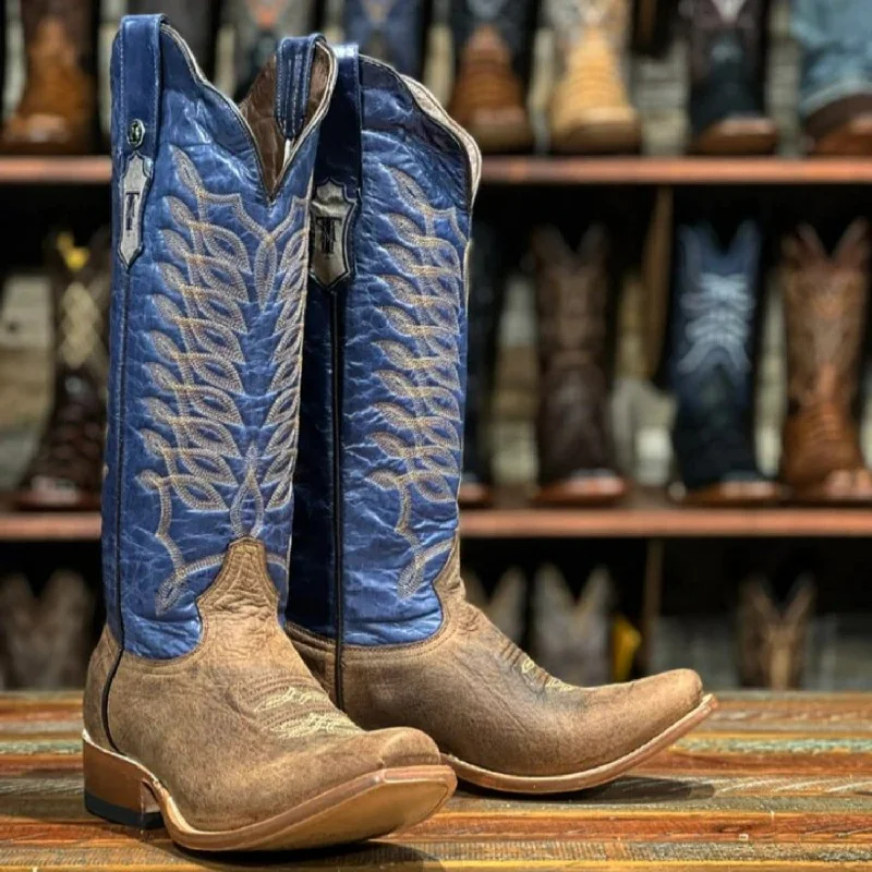 Men's western boots with a rubber sole for traction on various surfacesTanner Mark Men's Square Toe Buffalo Orix Leather Boots TM207502 Men's western boots with a rubber sole for traction on various surfacesTanner Mark Men's Square Toe Buffalo Orix Leather Boots TM207502