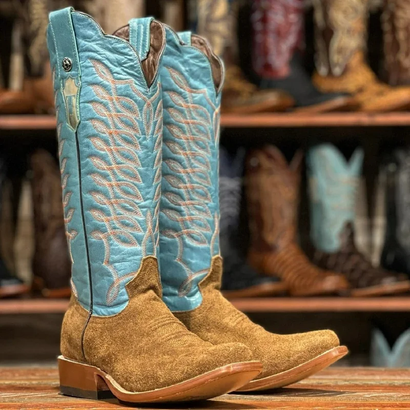 Vintage - style men's western boots with a square toe and spur ledgeTanner Mark Men's Square Toe Leather Boots Rough Out Rustic Brown TM207500 Vintage - style men's western boots with a square toe and spur ledgeTanner Mark Men's Square Toe Leather Boots Rough Out Rustic Brown TM207500