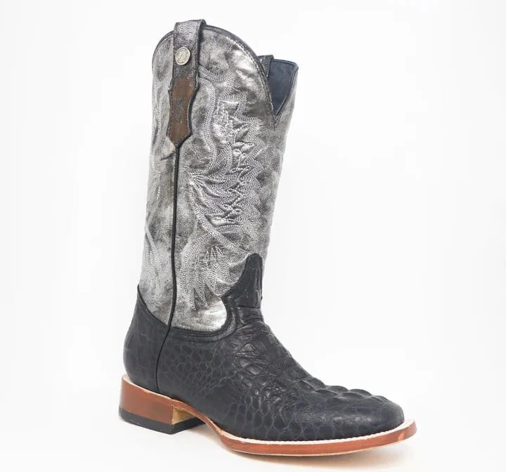 Men's western boots with a concho - studded strap and a pointed toeTanner Mark Women's Amberlyn Print Caiman Hornback Square Toe Boots Black TML207075 Men's western boots with a concho - studded strap and a pointed toeTanner Mark Women's Amberlyn Print Caiman Hornback Square Toe Boots Black TML207075