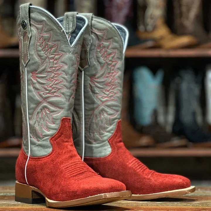 Western - style men's boots with intricate tooling and stitchingTanner Mark Women's Leather Square Toe Boots Red TML207095 Western - style men's boots with intricate tooling and stitchingTanner Mark Women's Leather Square Toe Boots Red TML207095