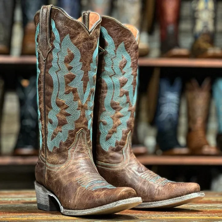 Men's western boots with a leather lining and a padded insoleTanner Mark Women's Mindi Square Toe Leather Boots Brown TML205131 Men's western boots with a leather lining and a padded insoleTanner Mark Women's Mindi Square Toe Leather Boots Brown TML205131