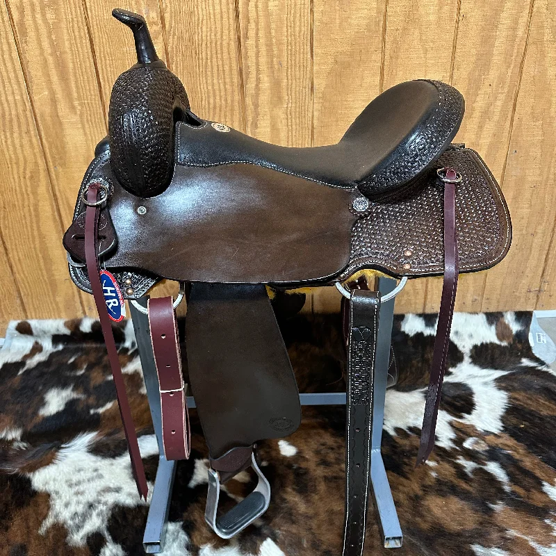 Men's western boots with a concho - studded strap and a pointed toeHR Chocolate Trail Saddle Men's western boots with a concho - studded strap and a pointed toeHR Chocolate Trail Saddle