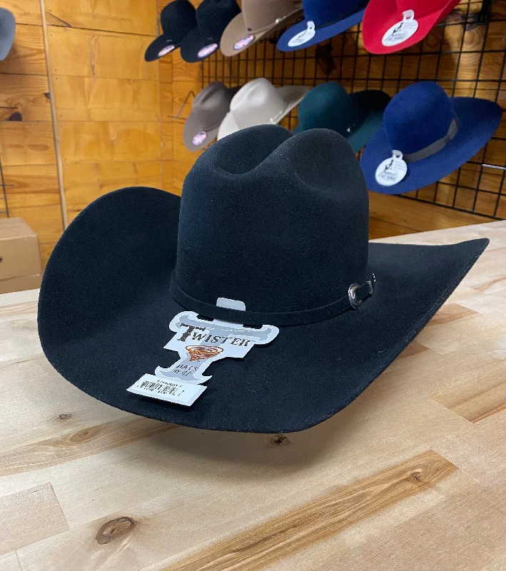 Western - style men's boots with intricate tooling and stitchingTwister | Black 5X Cattlemans Crown Felt Hat Western - style men's boots with intricate tooling and stitchingTwister | Black 5X Cattlemans Crown Felt Hat