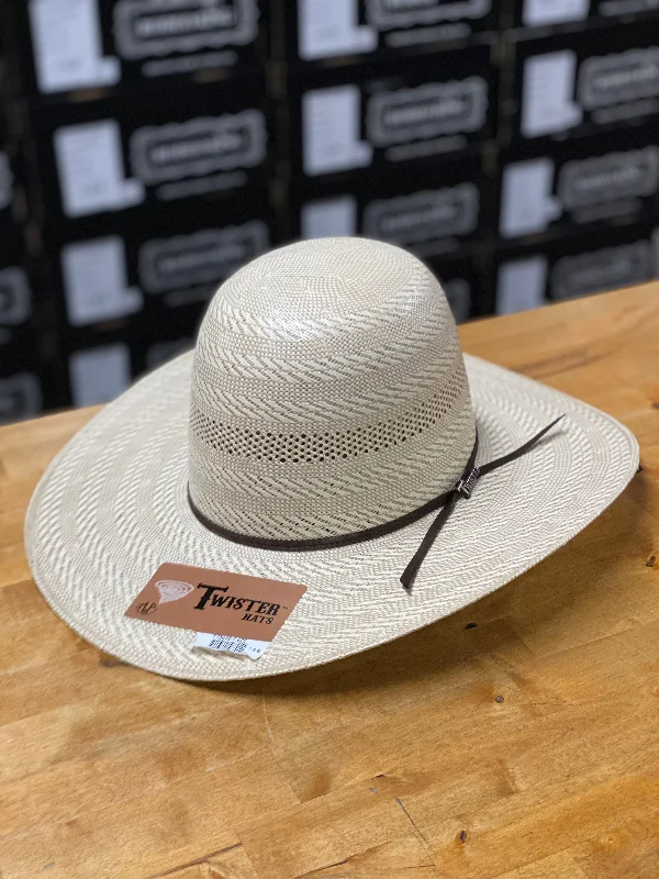Western - style men's boots with intricate tooling and stitchingTwister | Open Crown 4 1/4" 2-Tone Shantung Straw Hat Western - style men's boots with intricate tooling and stitchingTwister | Open Crown 4 1/4" 2-Tone Shantung Straw Hat