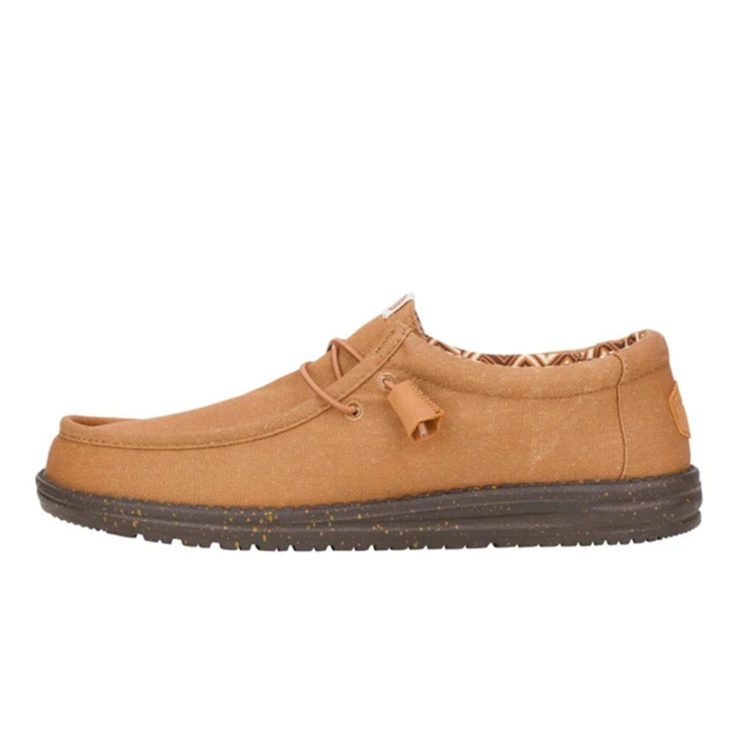 Men's western boots with a distressed leather finish for a rugged lookHey Dude Wally Stretch Canvas Shoe Men's western boots with a distressed leather finish for a rugged lookHey Dude Wally Stretch Canvas Shoe