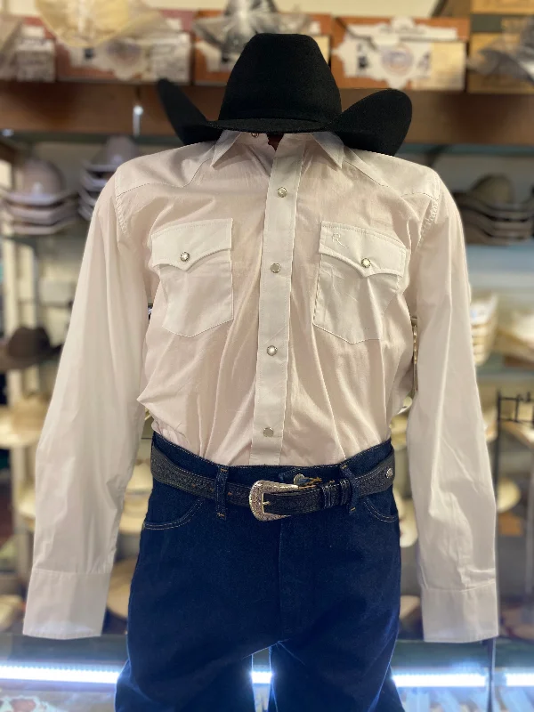 Men's western boots with a high - heeled design and a pointed toeWhite Long Sleeve Pearl Snap Western Shirt Men's western boots with a high - heeled design and a pointed toeWhite Long Sleeve Pearl Snap Western Shirt