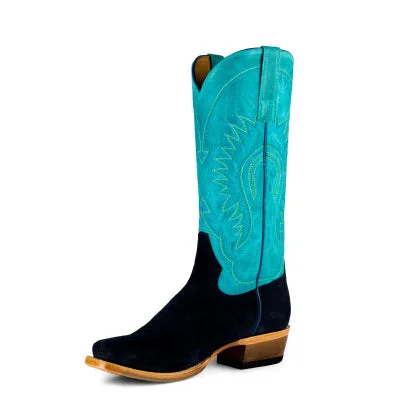 Men's western boots with a suede shaft and a leather soleMacie Bean Ladies' Looney Moon Blue Suede Boot Men's western boots with a suede shaft and a leather soleMacie Bean Ladies' Looney Moon Blue Suede Boot