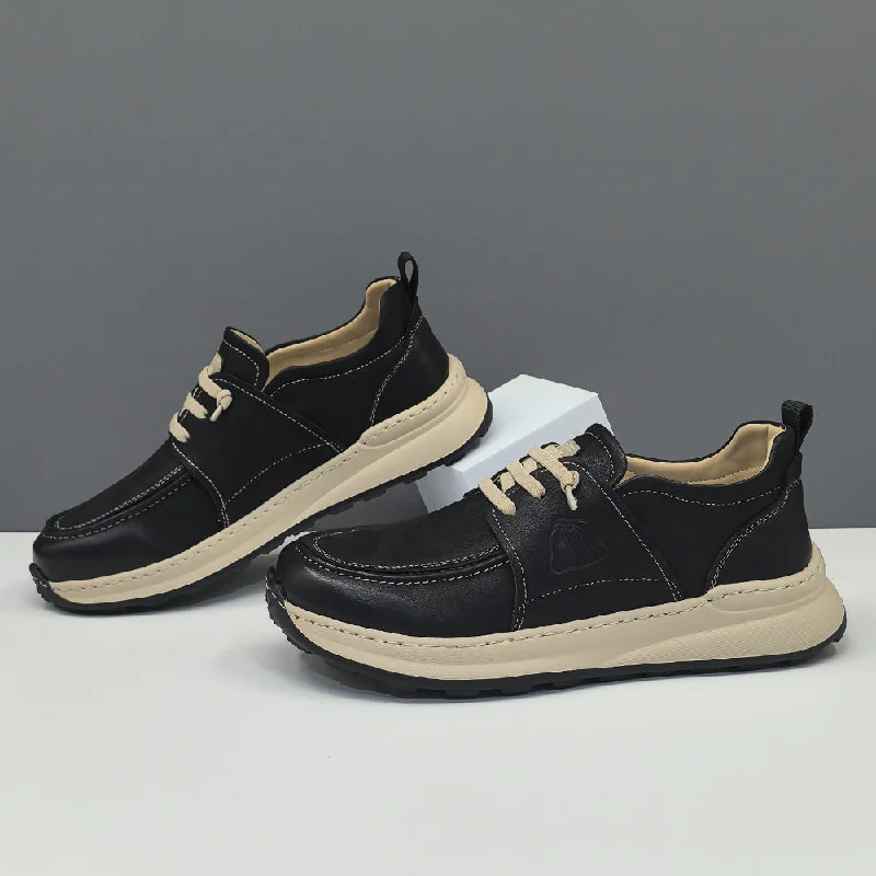 Men's casual shoes with a floral print for a unique styleMen Solid Minimalism Leather Flat Casual Shoes Men's casual shoes with a floral print for a unique styleMen Solid Minimalism Leather Flat Casual Shoes