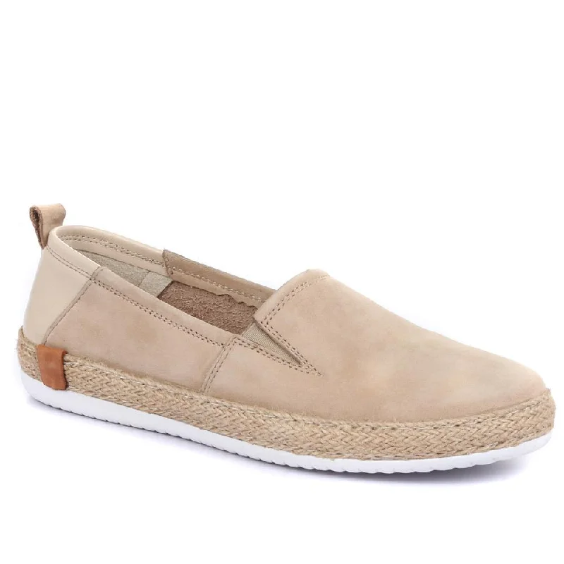 Men's casual shoes with a removable footbed for cleaningMilan Leather Espadrille Flats - MILAN / 320 085 Men's casual shoes with a removable footbed for cleaningMilan Leather Espadrille Flats - MILAN / 320 085