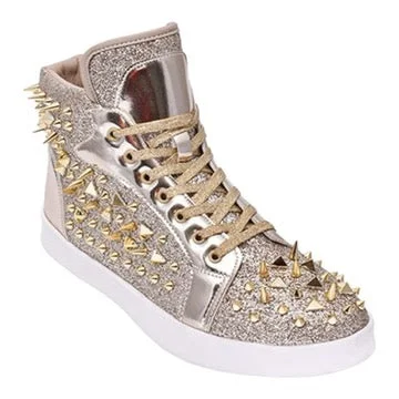 Leather men's casual shoes with a scuffed finishROYAL SHOES: Spike High Top Sneaker B-32 Leather men's casual shoes with a scuffed finishROYAL SHOES: Spike High Top Sneaker B-32