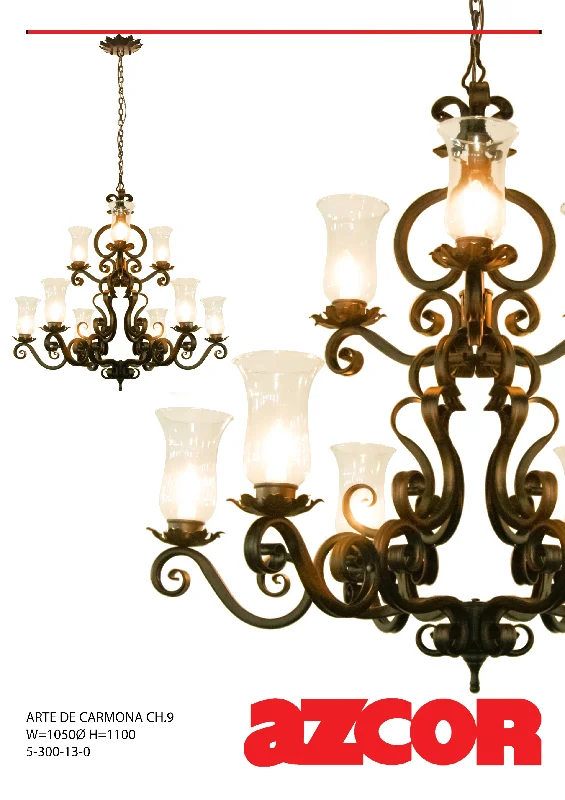 Mini Chandeliers for Adding Charm to Small SpacesArte De Carmona Chandelier 9 (Verina Glass)