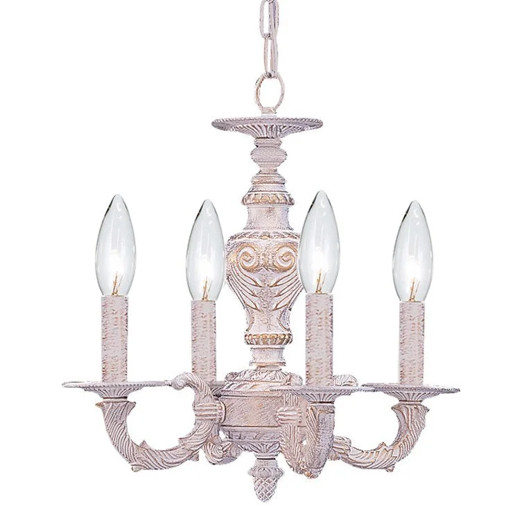 Chandeliers with Metal Frames in Gold FinishParis Market Four-Light Mini Chandelier