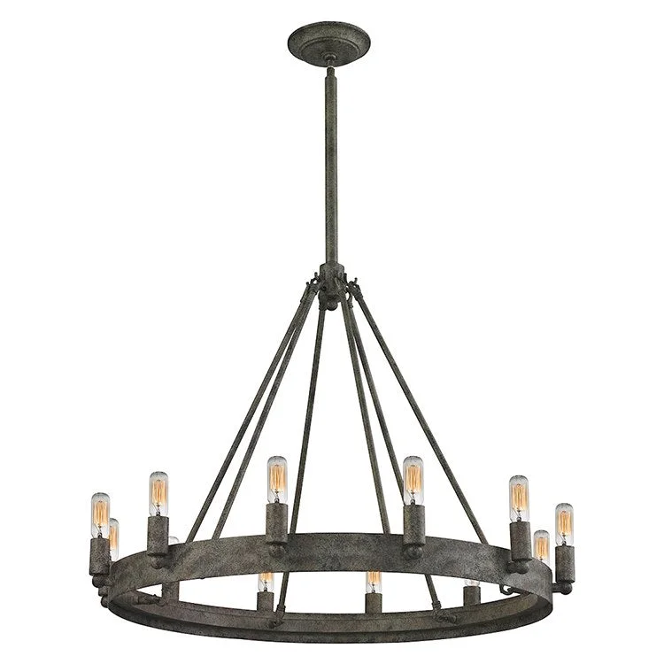 Chandeliers with Metal Frames in Gold FinishLewisburg Twelve-Light Chandelier