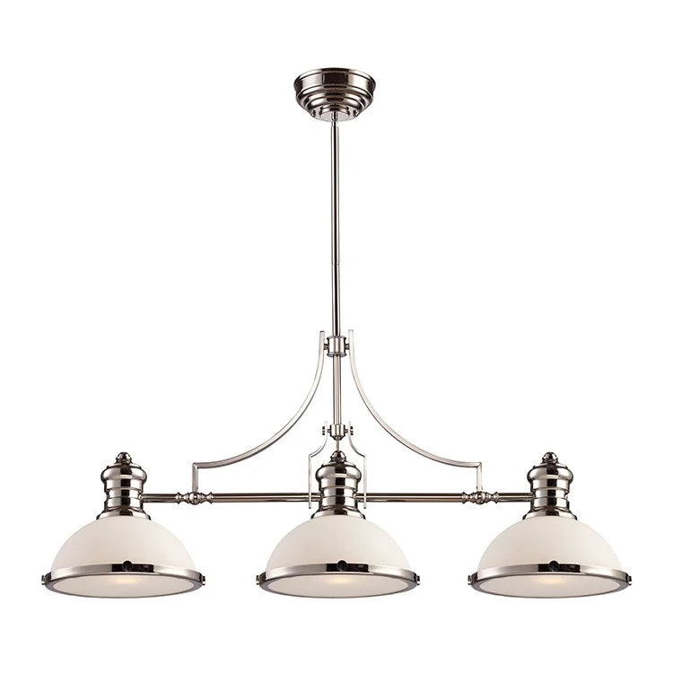 Minimalist Chandeliers for Sleek and Simple InteriorsChadwick Three-Light Billiard Chandelier