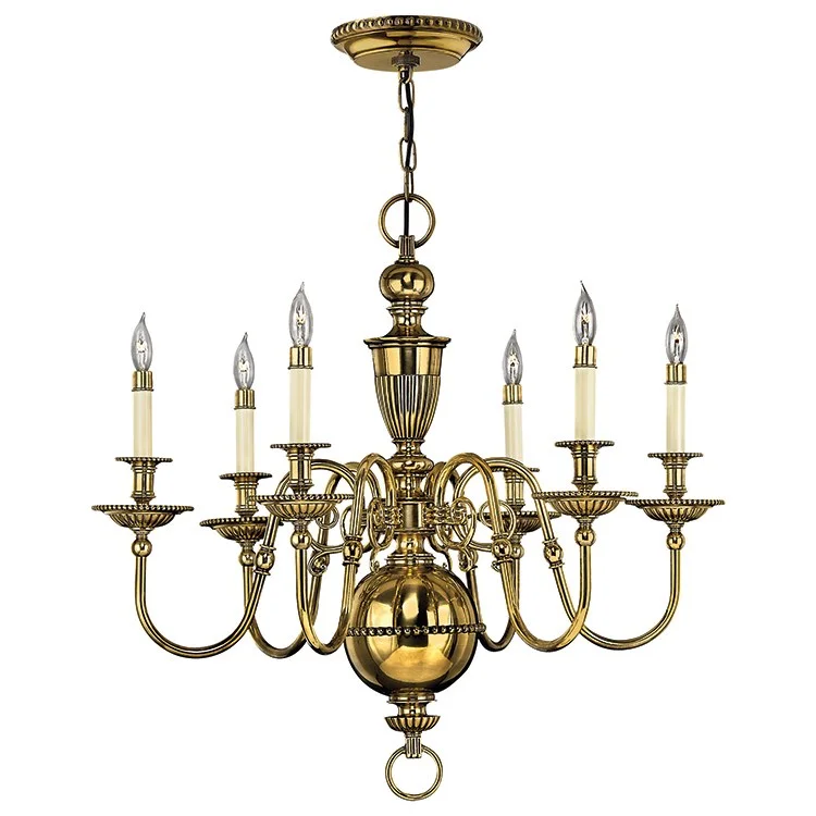 Traditional Brass Chandeliers for Classic InteriorsCambridge Six-Light Single-Tier Chandelier