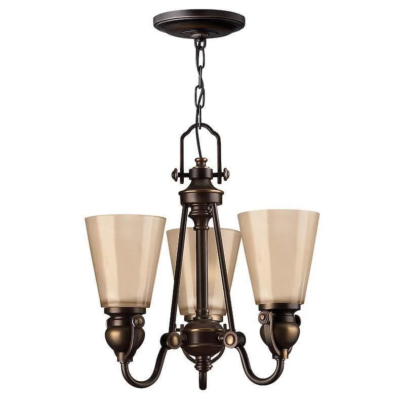 Chandeliers with Adjustable Height for Custom InstallationHinkley Mayflower Olde Bronze 3 Light Chandelier