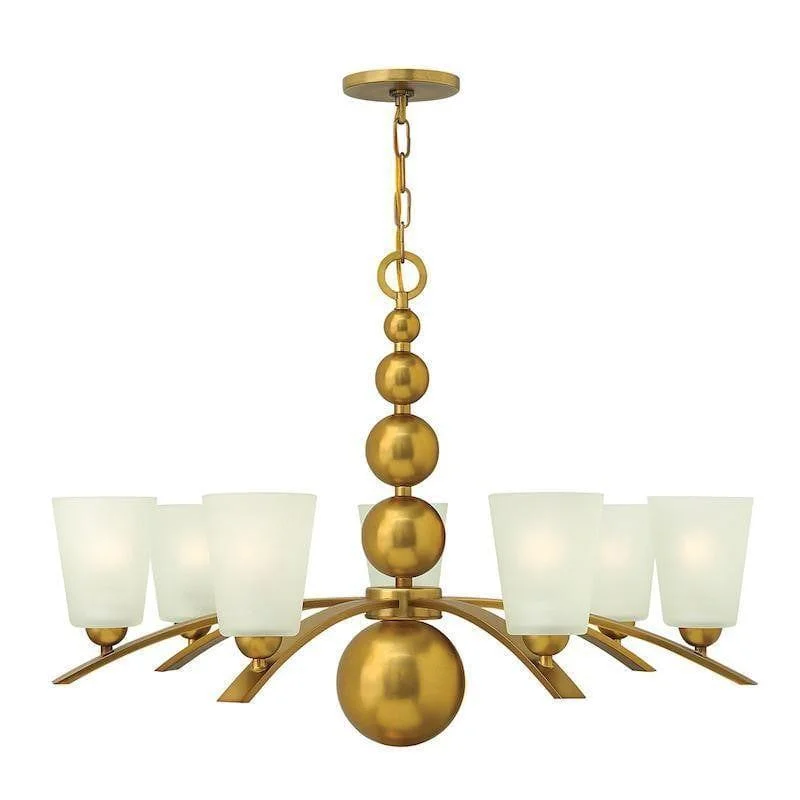 Oversized Chandeliers as a Statement Piece in Living RoomsHinkley Zelda 7 Light Vintage Brass Chandelier