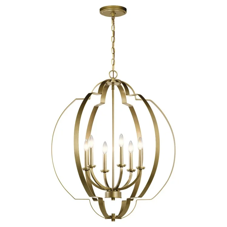 Traditional Brass Chandeliers for Classic InteriorsVoleta Six-Light Foyer Chandelier