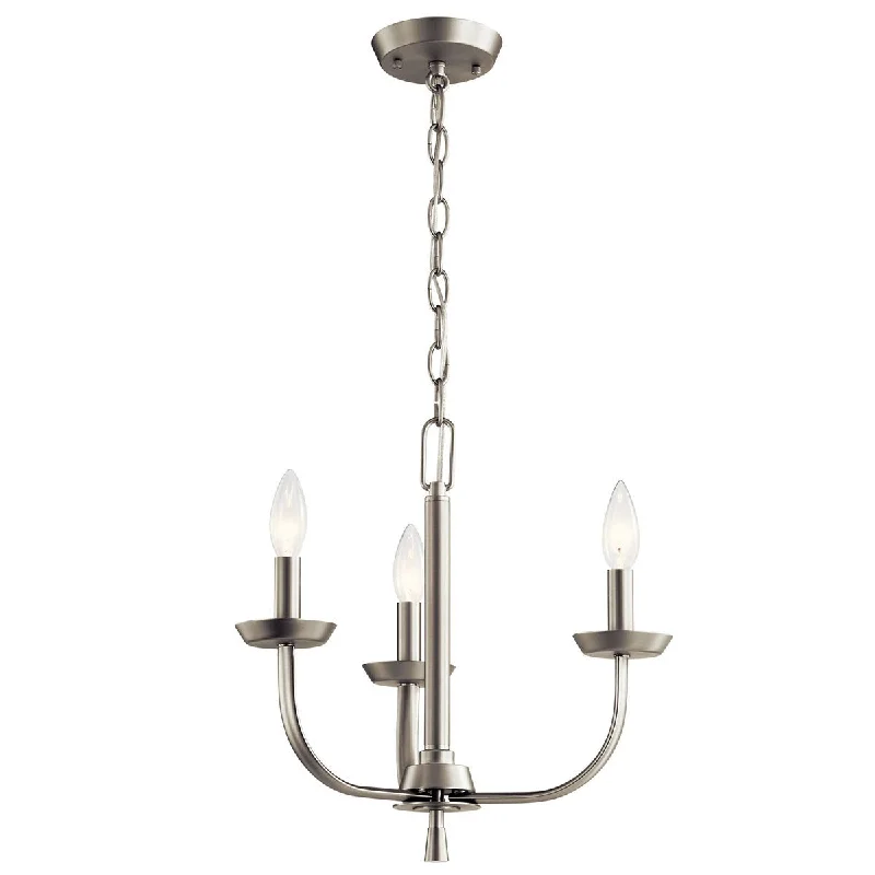 Chandeliers with Metal Frames in Bronze FinishKennewick Three Light Mini Chandelier